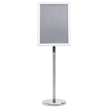 A3 Pedestal Poster Stand - Silver Aluminium Alloy Display