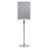 A3 Pedestal Poster Stand - Silver Aluminium Alloy Display