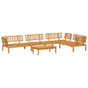 5 Piece Garden Pallet Sofa Set | Solid Acacia Wood - Hipomarket