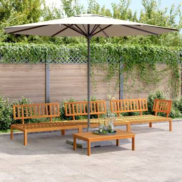 4 Piece Garden Pallet Sofa Set - Solid Acacia Wood