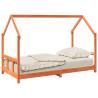 Kids Bed Frame Wax Brown 90x190 cm - Solid Pine Wood