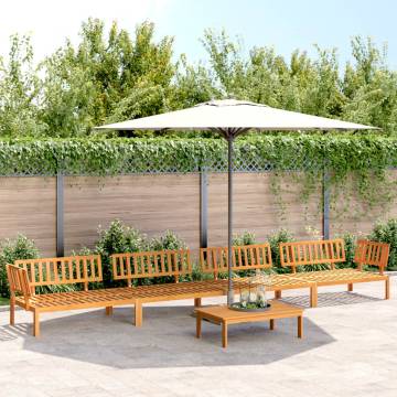 5 Piece Garden Pallet Sofa Set - Solid Acacia Wood