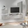 4 Piece TV Cabinet Set Concrete Grey Engineered Wood Colour concrete grey Quantity in Package 4 Height 110 cm 