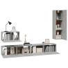 4 Piece Concrete Grey TV Cabinet Set | Stylish & Functional