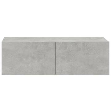 4 Piece Concrete Grey TV Cabinet Set | Stylish & Functional