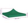 Party Tent Roof 2x2 m Green - Weather Resistant Replacement