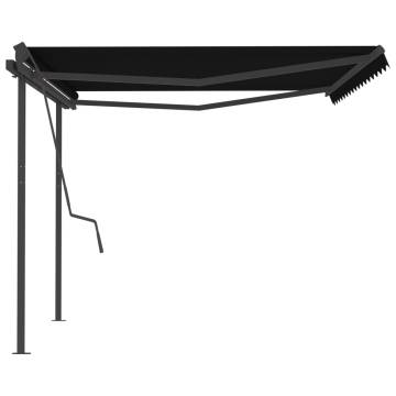 Manual Retractable Awning 4.5x3.5m Anthracite - Hipomarket