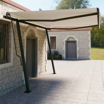 Manual Retractable Awning 4.5x3m - Cream | Hipomarket