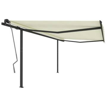 Manual Retractable Awning 4.5x3m - Cream | Hipomarket