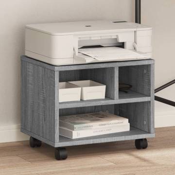 Printer Stand with Wheels Grey Sonoma - Organise Your Workspace