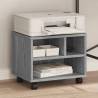 Printer Stand with Wheels Grey Sonoma 41x32x34,5 cm Colour grey sonoma 