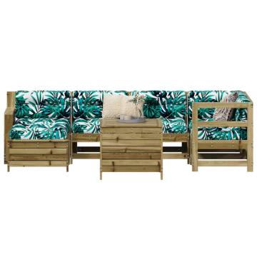 7 Piece Garden Sofa Set - Durable Impregnated Pine Wood