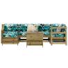 7 Piece Garden Sofa Set Impregnated Wood Pine Colour natural impregnated Number of 1 