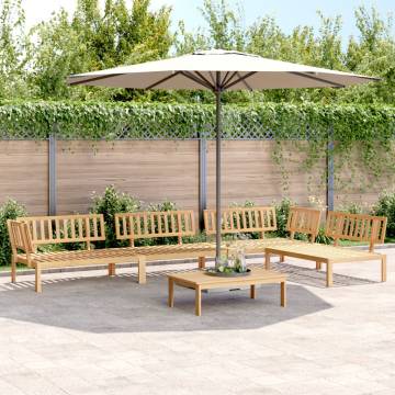 5 Piece Garden Pallet Sofa Set - Solid Acacia Wood Furniture