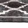 Washable Black and White Rug 80x150 cm - Anti Slip & Stylish