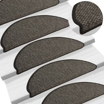 Self-Adhesive Stair Mats - Anthracite - 15 Pcs, 65x21 cm