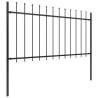 Elegant Black Garden Fence with Spear Top - 13.6m Steel