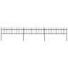 Garden Fence with Spear Top Steel 5.1x0.6 m Black Colour black Quantity in Package 1 Length 5.1 m Height 0.6 m 