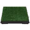 Pet Toilet with Tray & Faux Turf Green - 63x50x7 cm