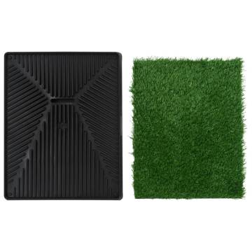 Pet Toilet with Tray & Faux Turf Green - 63x50x7 cm