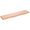 Wall Shelf Light Brown - Solid Oak Wood | 80x20x2 cm