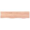 Wall Shelf Light Brown - Solid Oak Wood | 80x20x2 cm