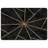 Washable Black and Gold Rug 120x180 cm | Anti-Slip Design