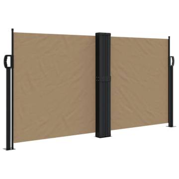 Retractable Side Awning Taupe 120x1200 cm | Hipomarket