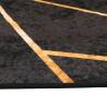 Washable Black and Gold Rug 120x180 cm | Anti-Slip Design