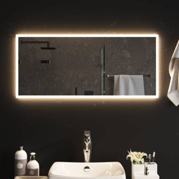 Stylish LED Bathroom Mirror 90x40 cm - IP65 Waterproof