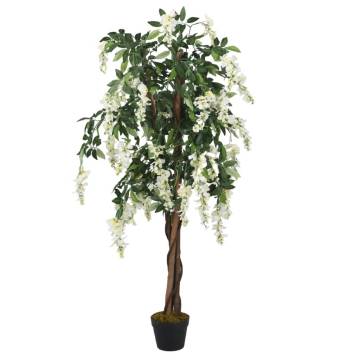 Artificial Wisteria Tree - 120 cm Green & White | Hipo Market