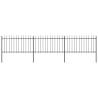 Garden Fence with Spear Top Steel 5.1x1 m Black Colour black Quantity in Package 1 Length 5.1 m Height 1 m 