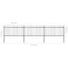 Elegant Black Garden Fence with Spear Top | 5.1x1m Steel