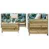 5 Piece Garden Sofa Set Impregnated Wood Pine Colour natural impregnated Number of 1 