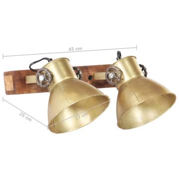 Industrial Wall Lamp Brass - Stylish Lighting 45x25 cm E27