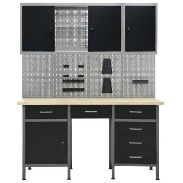 Heavy-Duty Workbench Set with Wall Panels & Cabinets | Hipo Market