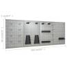 Heavy-Duty Workbench Set with Wall Panels & Cabinets | Hipo Market