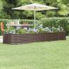 Garden Raised Bed Powder-coated Steel 296x80x36 cm Brown Colour brown Size 296 x 80 x 36 cm Quantity in Package 1 