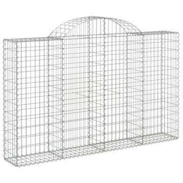 Arched Gabion Baskets - 18 pcs Galvanised Iron Garden Decor