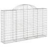 Arched Gabion Baskets - 18 pcs Galvanised Iron Garden Decor