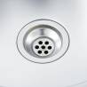 Double Basin Kitchen Sink with Strainer & Trap - Stainless Steel