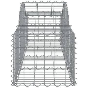 Arched Gabion Baskets - 30 pcs Galvanised Iron for Gardens