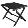 Folding Footstool - Black Aluminium & Textilene | HipoMarket