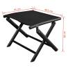 Folding Footstool - Black Aluminium & Textilene | HipoMarket