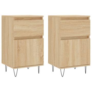 Stylish 2-Piece Sideboards in Sonoma Oak - Hipomarket UK