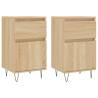 Stylish 2-Piece Sideboards in Sonoma Oak - Hipomarket UK