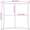 Sun Shade Sail Light Grey 7x7m - Water Resistant & UV Protective