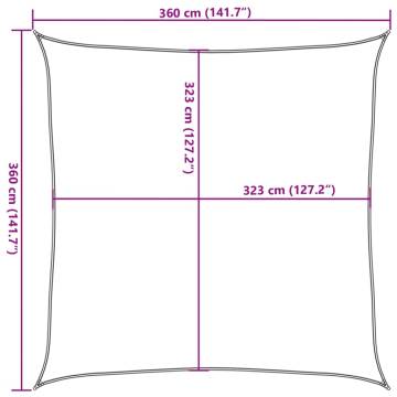 Sun Shade Sail Sand 3.6x3.6m - Durable UV & Water-Resistant