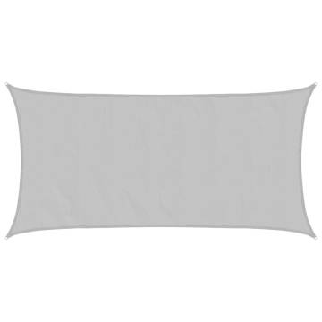 Light Grey Sun Shade Sail 4x2m - 100% Polyester Oxford