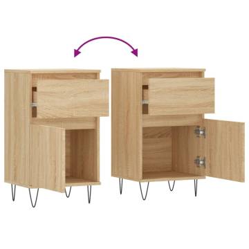 Stylish 2-Piece Sideboards in Sonoma Oak - Hipomarket UK